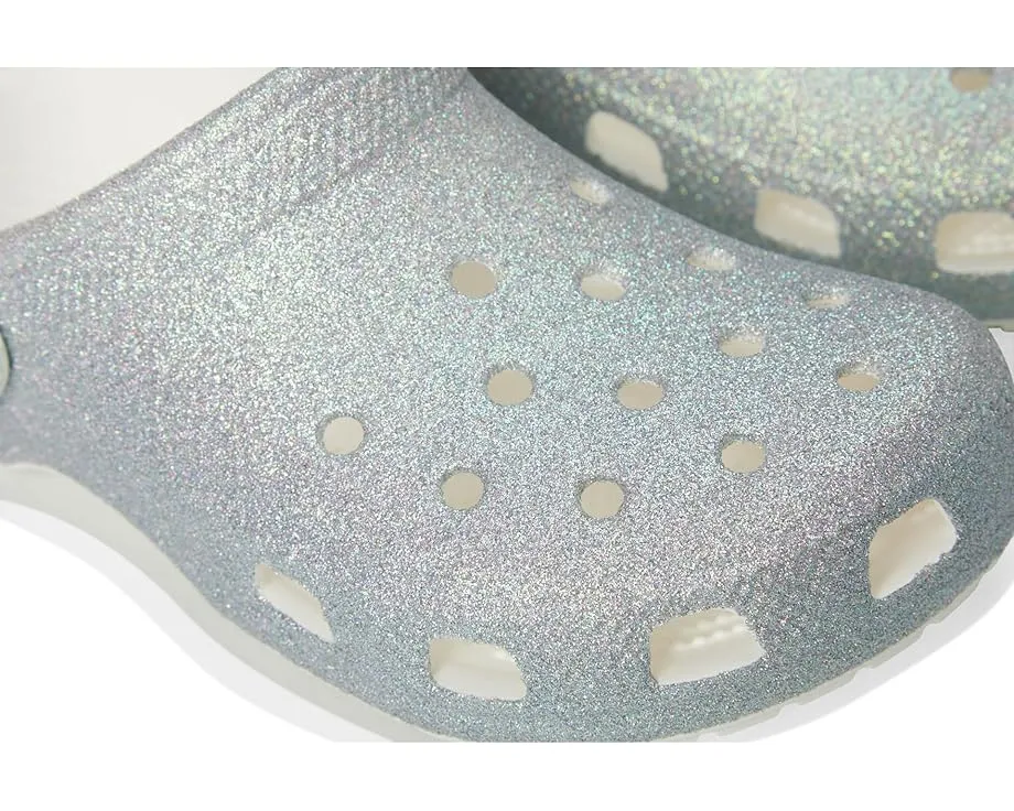 Crocs Classic Glitter Clogs детские блестящие сабо с пайетками