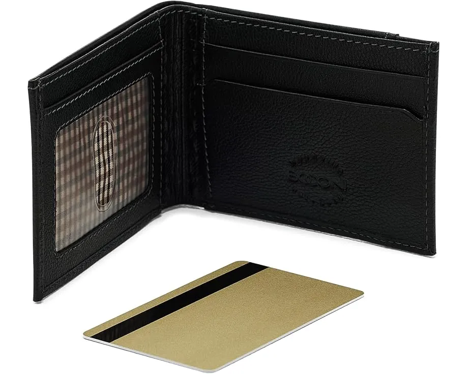 Кожаный бумажник Boconi Garth Slimster Bifold с RFID защитой