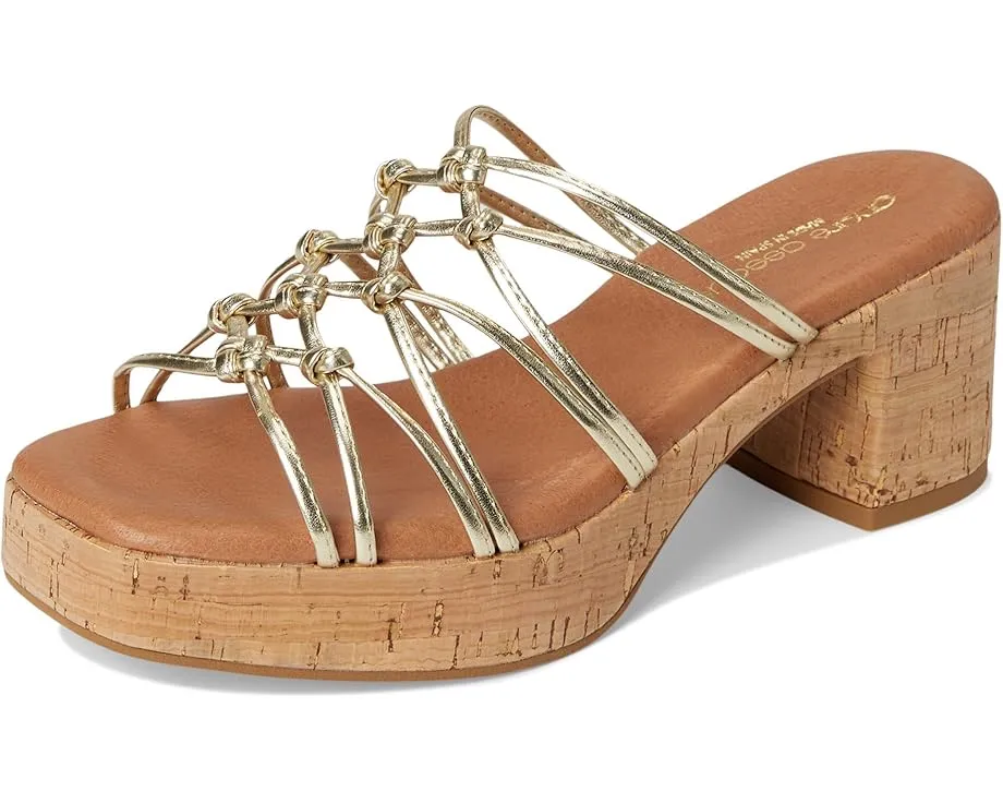 Сандалии Camryn с открытым квадратным носком на пробковом каблуке