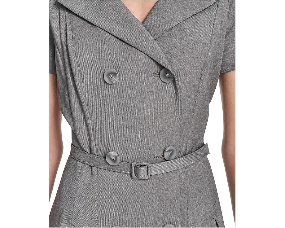 Платье-трапеция Melange Suiting с поясом от Calvin Klein