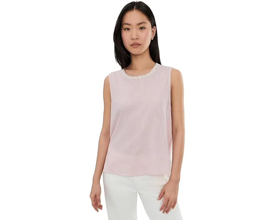 Блуза Vince Camuto без рукавов с круглым вырезом и застежкой на пуговицы сзади