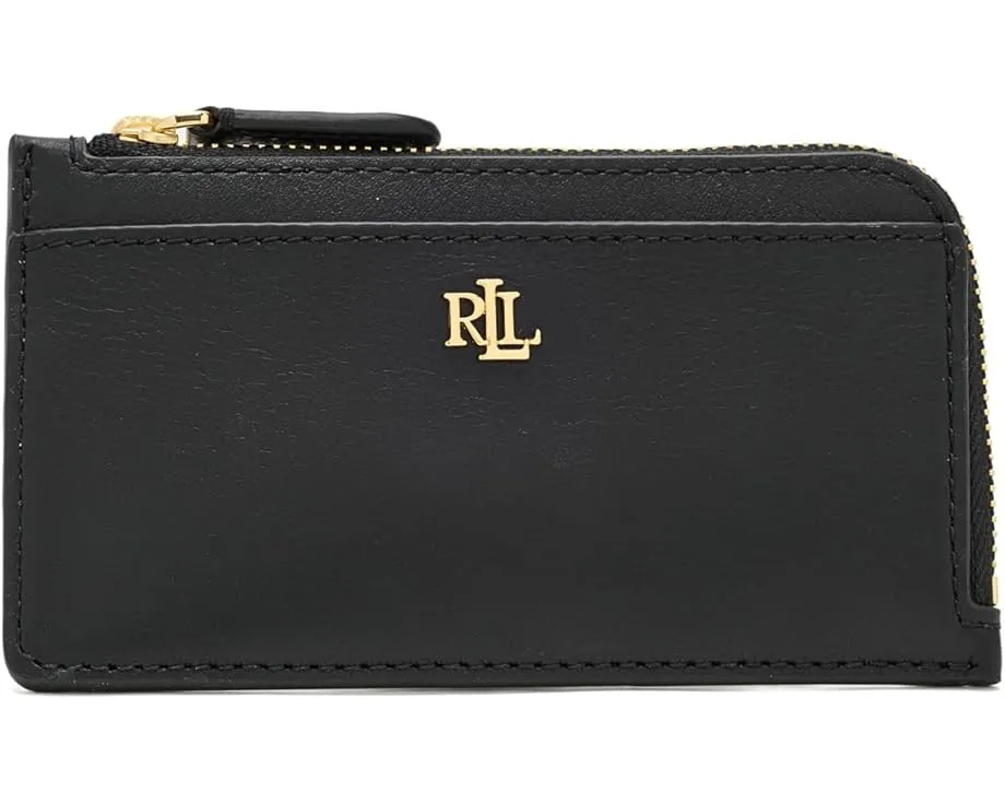 Кожаный картхолдер Lauren Ralph Lauren с L-образной молнией