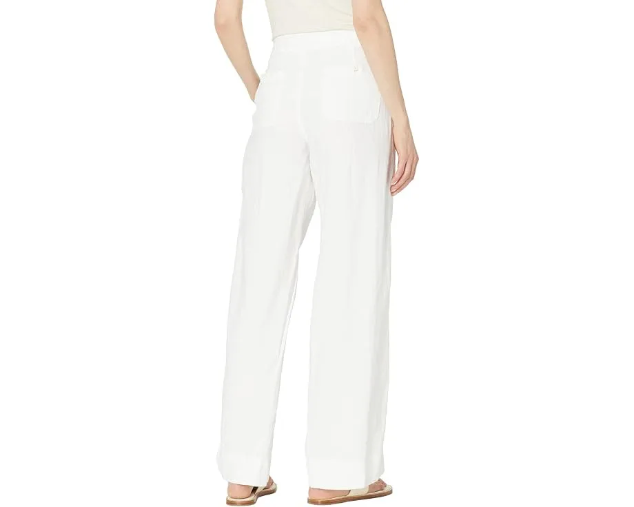 Широкие брюки из льна с эластичным поясом от Lauren Ralph Lauren