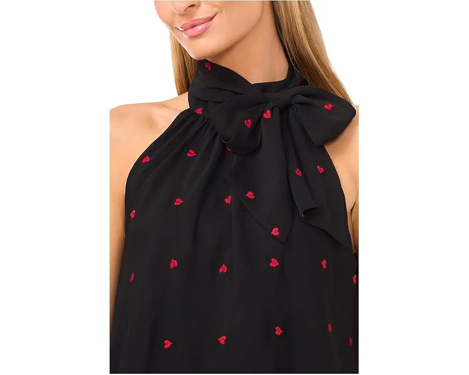 Топ CeCe с запахом и бантом на многослойной кокетке