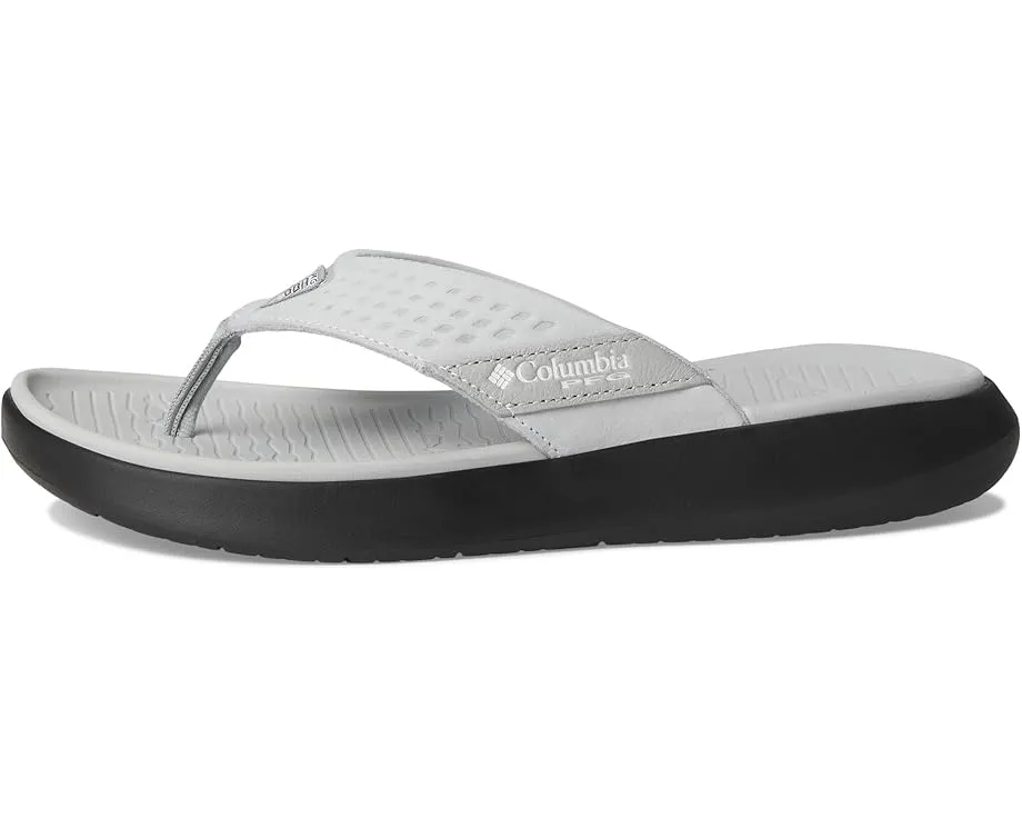 Шлепанцы Columbia Boatside Flip Lea PFG с ремешком из кожи и подошвой Omni-Grip