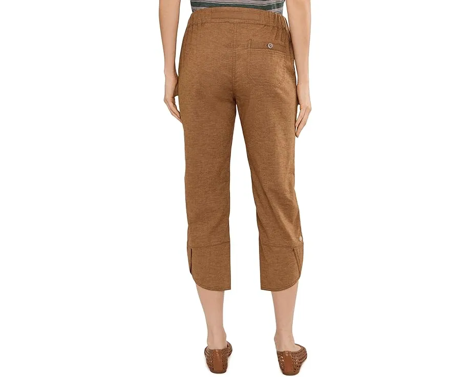 Капри Royal Robbins Hempline из смесовой ткани с коноплей и запахом по низу