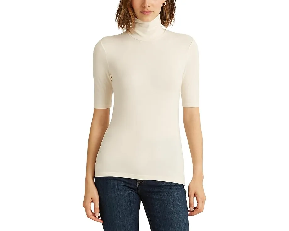 Топ Lauren Ralph Lauren с водолазкой и рукавом три четверти