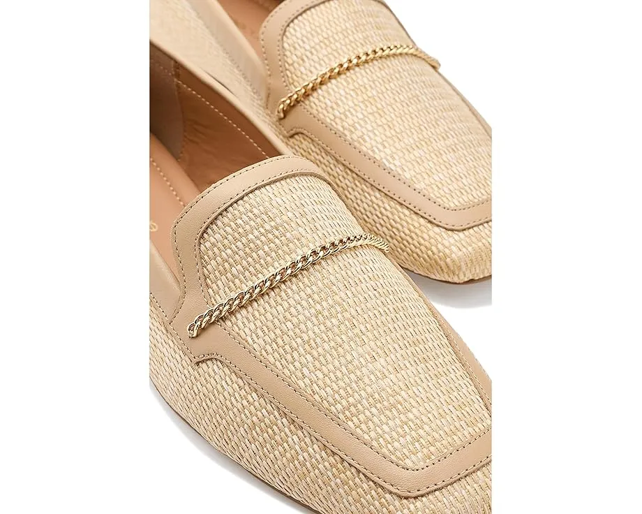 Лоферы Andre Assous Ariane из рафии с цепочкой и квадратным носком