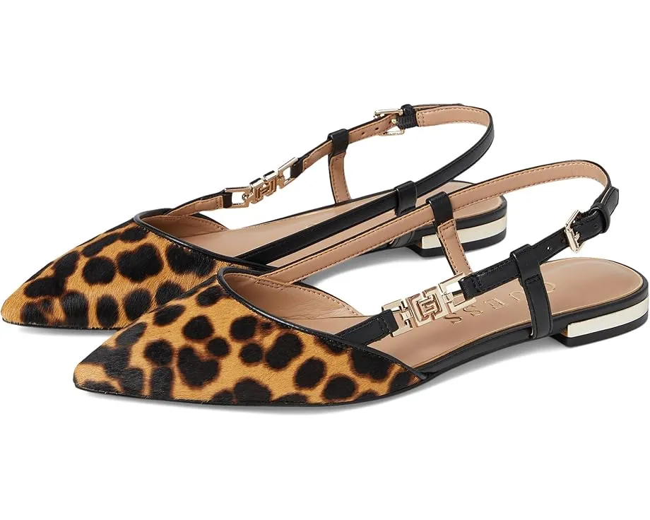 GUESS Сандалии Franiely с принтом леопарда и фурнитурой золотистого цвета