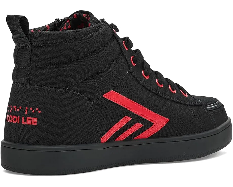 Высокие кроссовки BILLY CS High Top с молнией по периметру и шрифтом Брайля на подошве