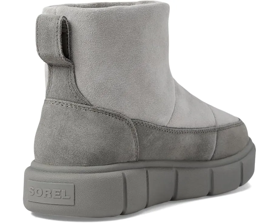 SOREL Детские зимние ботинки Explorer III Slip-On WP без шнуровки с замшевым верхом