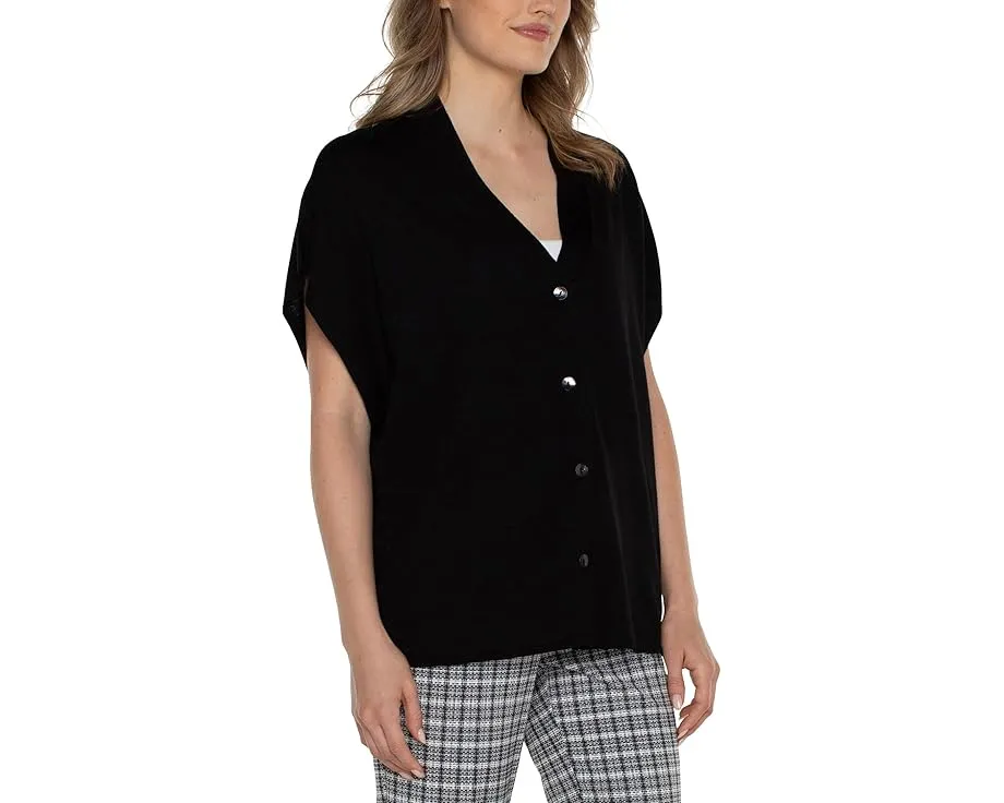 Кардиган Liverpool Los Angeles с запахом на пуговицах и короткими рукавами