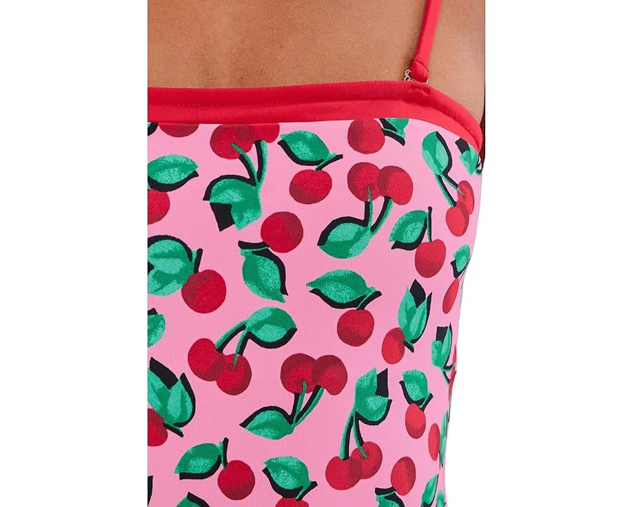 Цельный купальник Amber с вишневым принтом и съемными бретелями