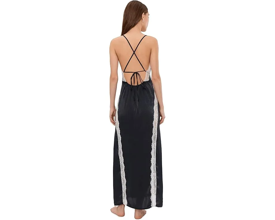 Free People комбинация Some Kind Of Love макси с кружевом и открытой спиной