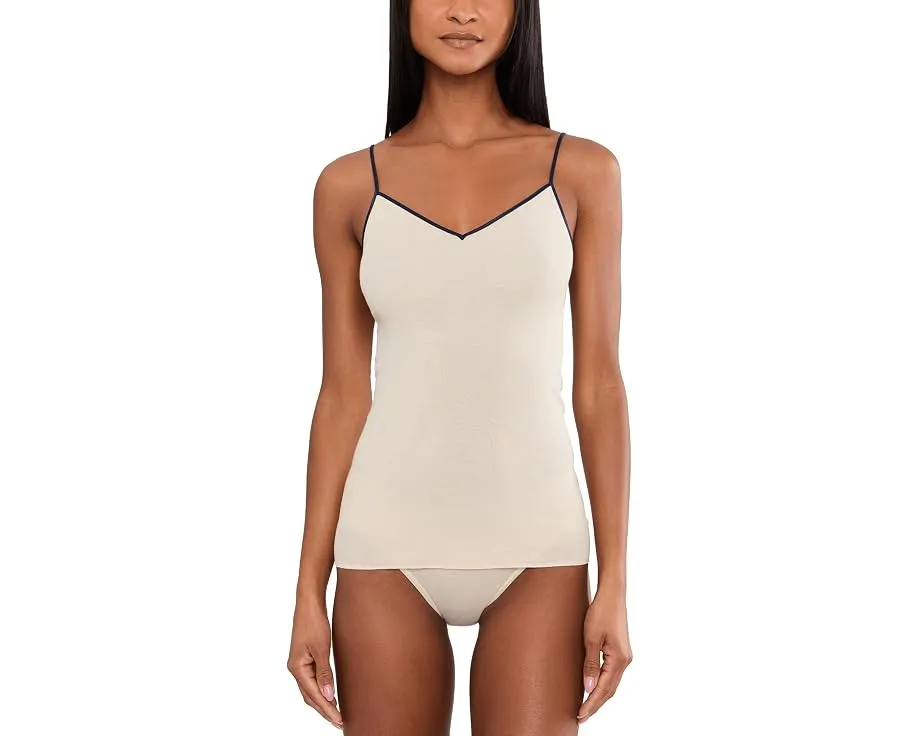 Бесшовный топ на бретелях Cotton Seamless от Hanro с V-образным вырезом