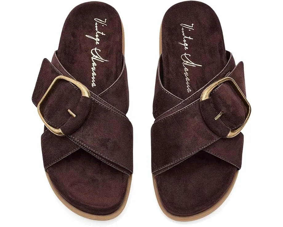 Сандалии Vintage Havana Elektra из искусственной замши с блестящей пряжкой