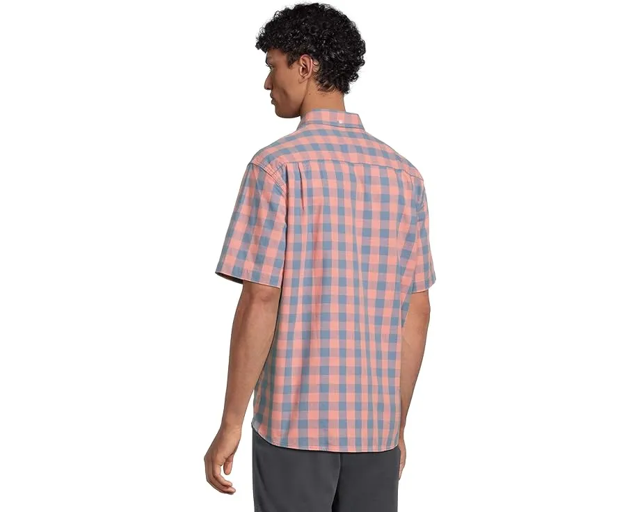 Рубашка L.L.Bean Comfort Stretch Chambray в клетку с коротким рукавом