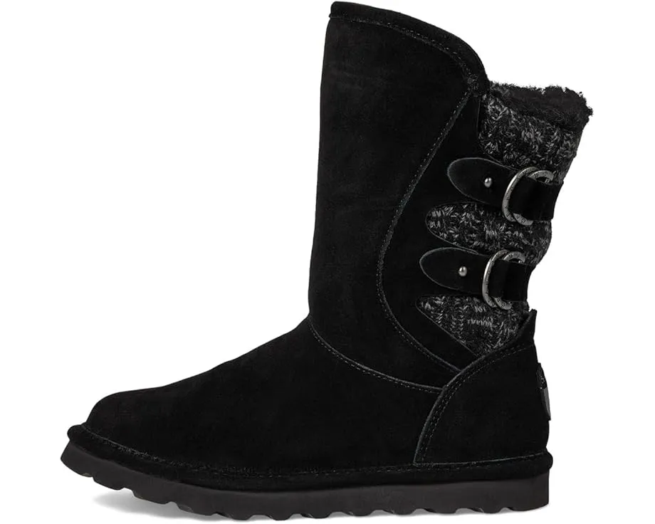 Зимние угги Bearpaw Jenni из замши с меховой отделкой и декоративной пряжкой