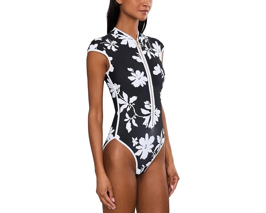 Купальник Seafolly Mayflower с рукавом летучая мышь и застежкой-молнией