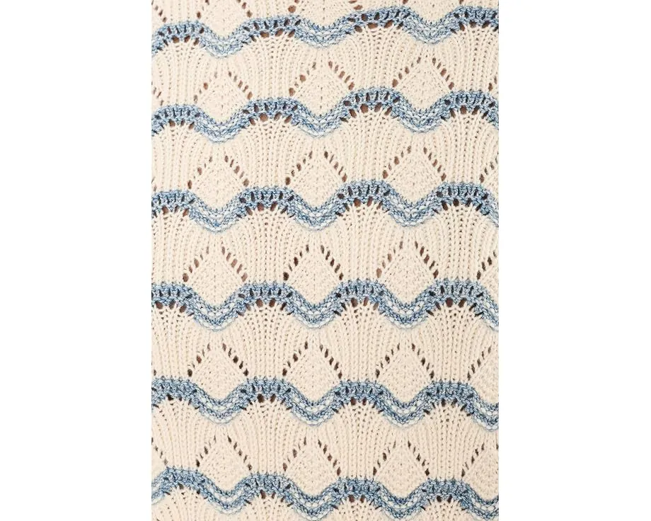 Джемпер Lilla P Short Sleeve Multistitch Pullover Sweater с коротким рукавом