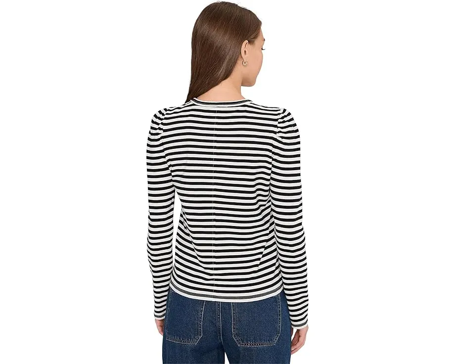 Футболка Madewell Easy Puff Sleeve с длинными рукавами и полосками