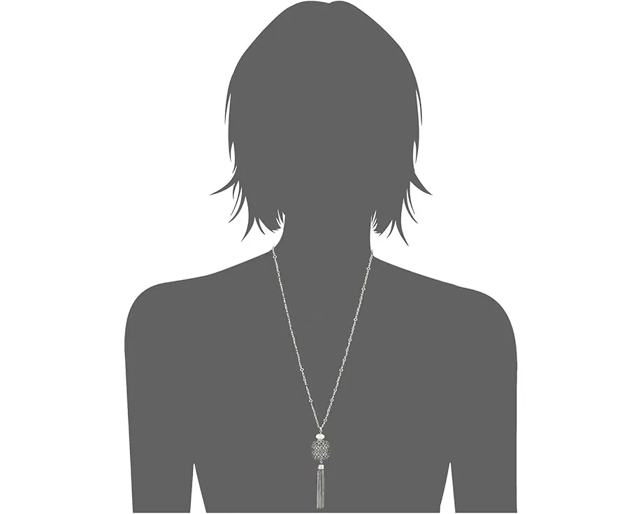 Кулон с жемчугом и стразами на цепочке Lucky Brand