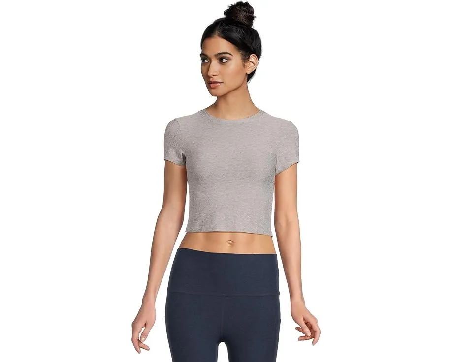 Beyond Yoga футболка Featherweight Cropped с ребристой отделкой