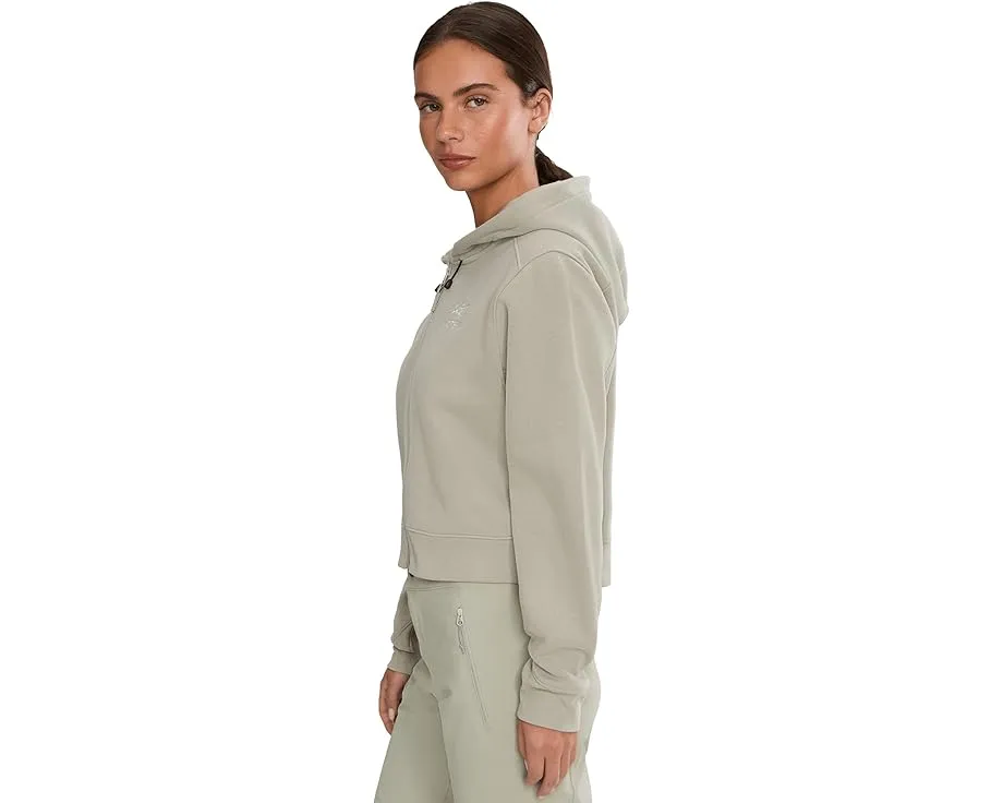 Кроп худи Arc'teryx Emblem Fleece Full Zip из флиса средней плотности