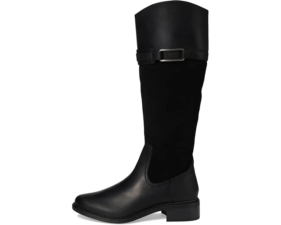 Ботинки до колена Clarks Maye Carly с молнией сбоку и деталью на пряжке