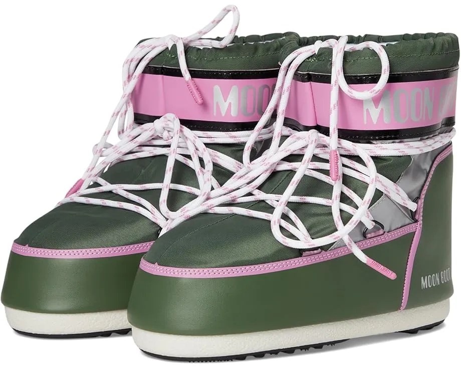 Ботинки MOON BOOT Icon Low Space Racing с принтом логотипа