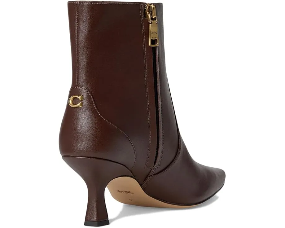 Ботильоны COACH Sculpted C на низком каблуке с молнией