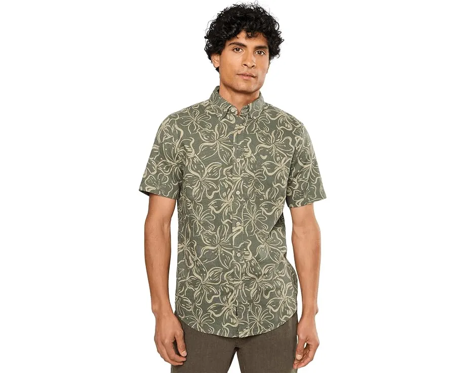 Рубашка Faherty Short Sleeve Breeze с принтом и расслабленным кроем