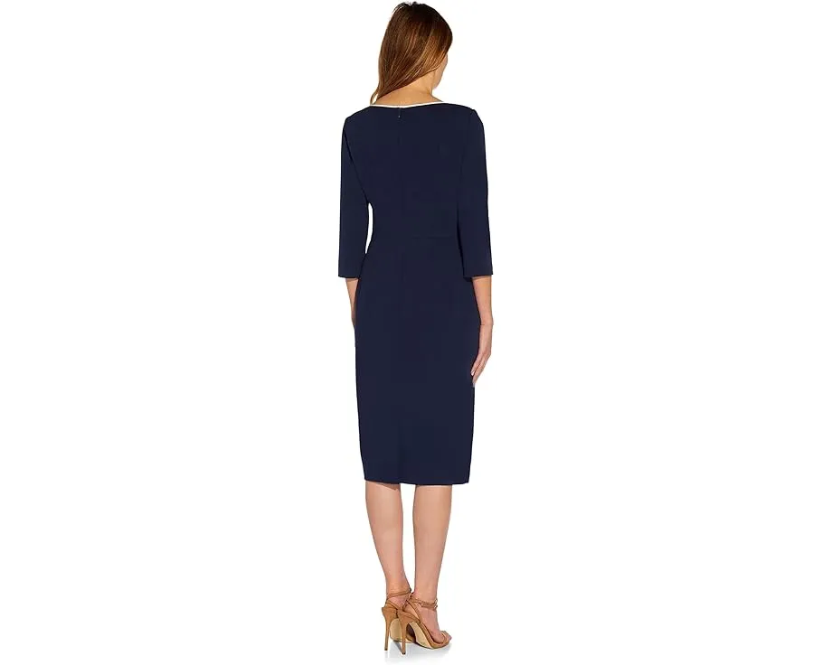 Платье Stretch Crepe Tie Front с контрастной окантовкой Adrianna Papell