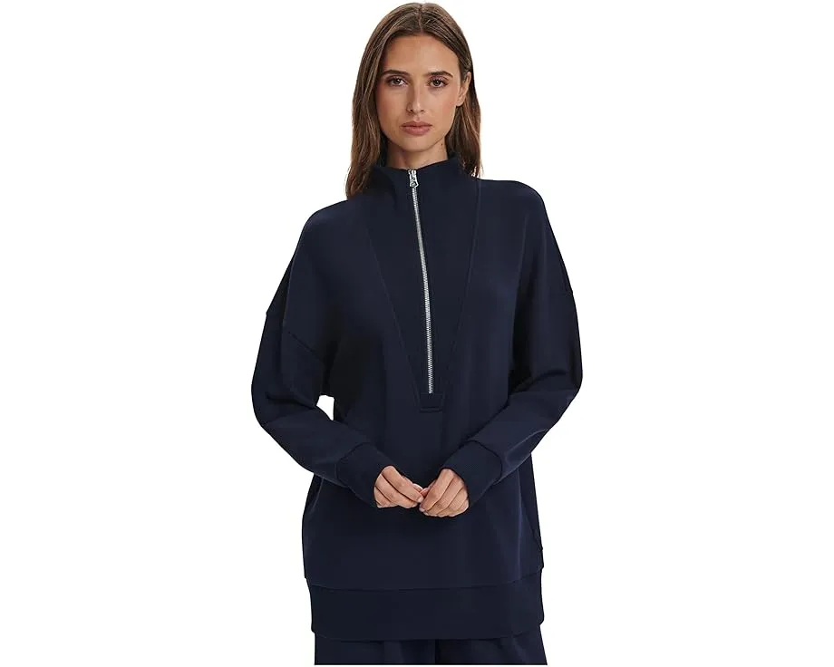 Длинная толстовка Varley Masie Longline Sweat с полузастежкой