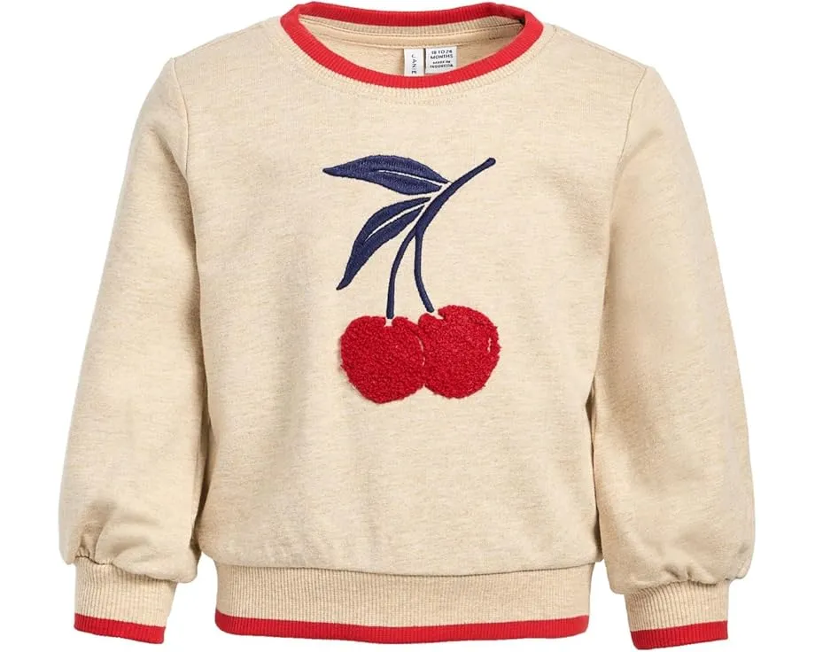 Детский свитшот Janie and Jack с аппликацией в виде вишенки