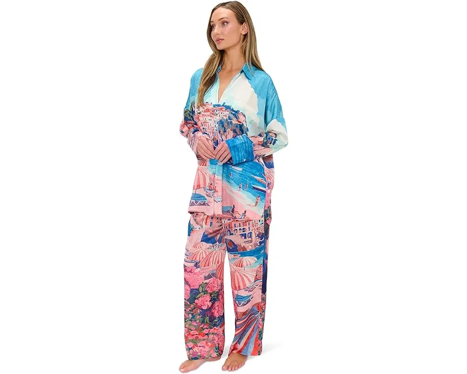 Пижамный комплект Show Me Your Mumu Overslept с принтом Oasis Beach Club