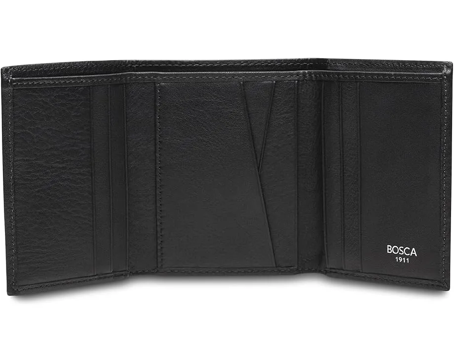 Кошелек тройного сложения Bosca из мягкой кожи Nappa Vitello с шестью карманами