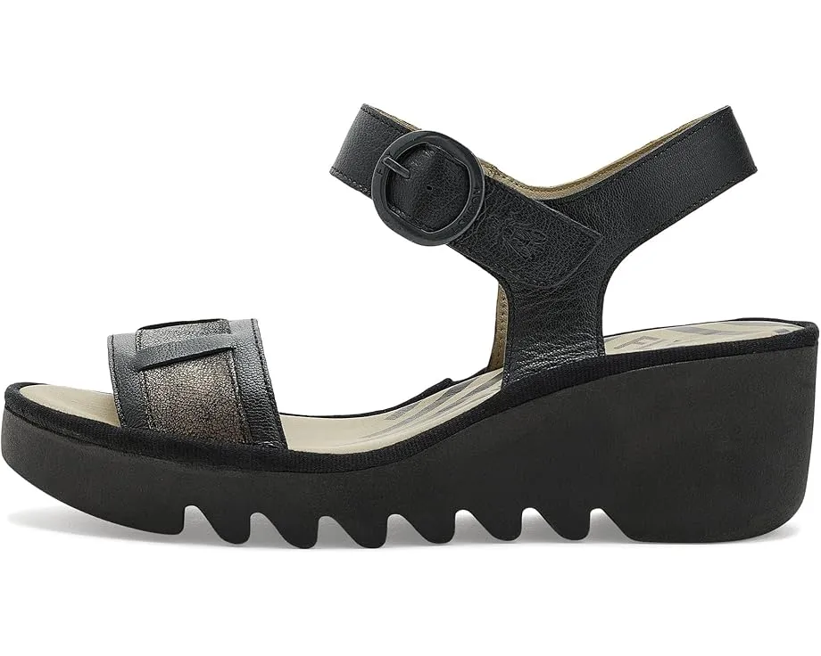 Сандалии FLY LONDON Beik618fly на танкетке с регулируемым ремешком на липучке