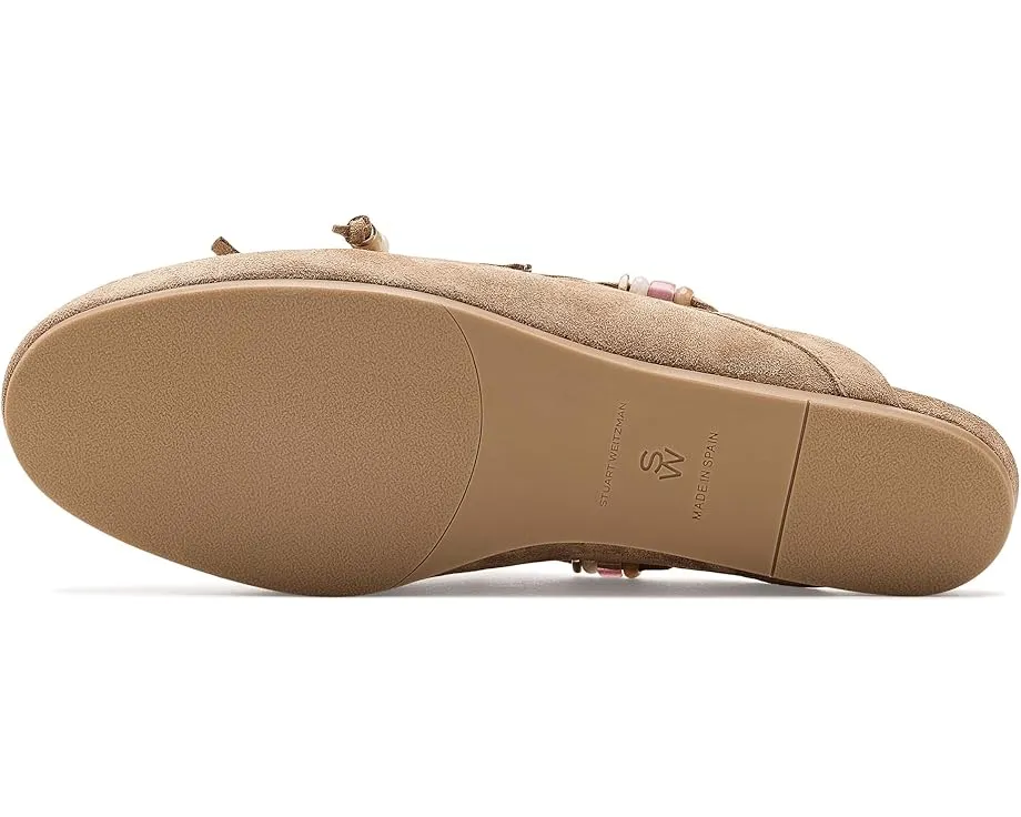 Мюли Stuart Weitzman Majorca Tinsley с круглым носком и бахромой