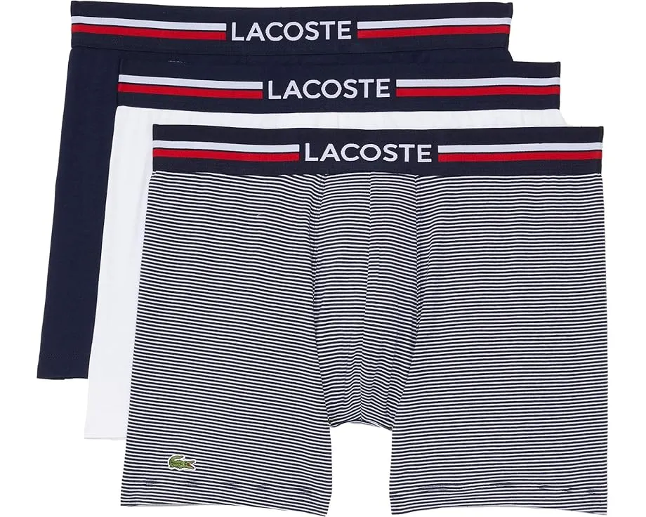 Трусы-боксеры Lacoste 3-Pack с контурной поддержкой