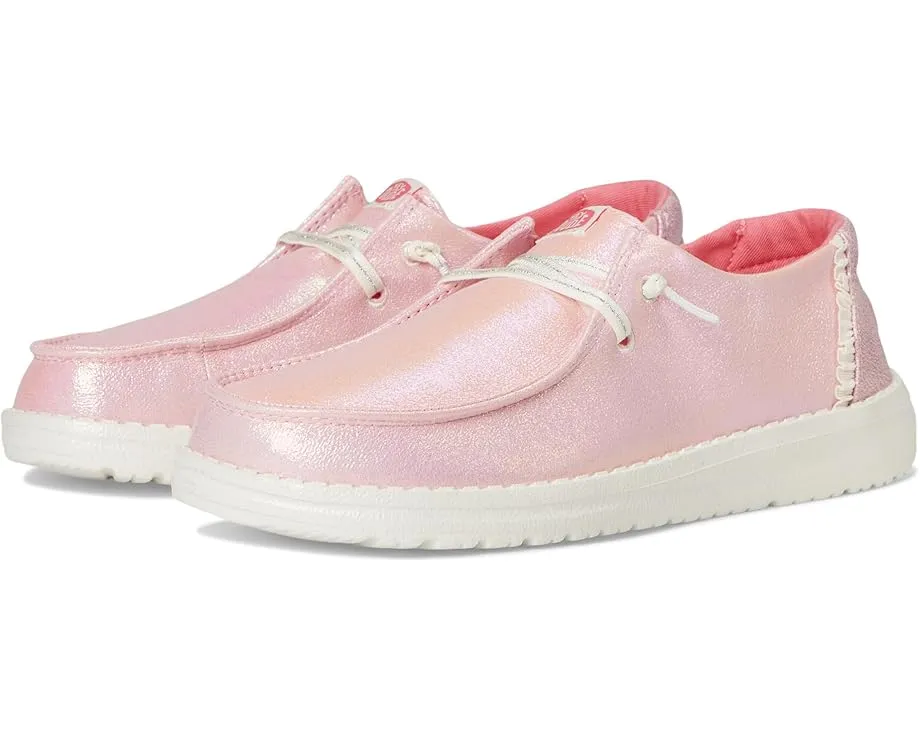 Детские слипоны Hey Dude Kids Wendy Dazzling с блестками и хлопковой подкладкой