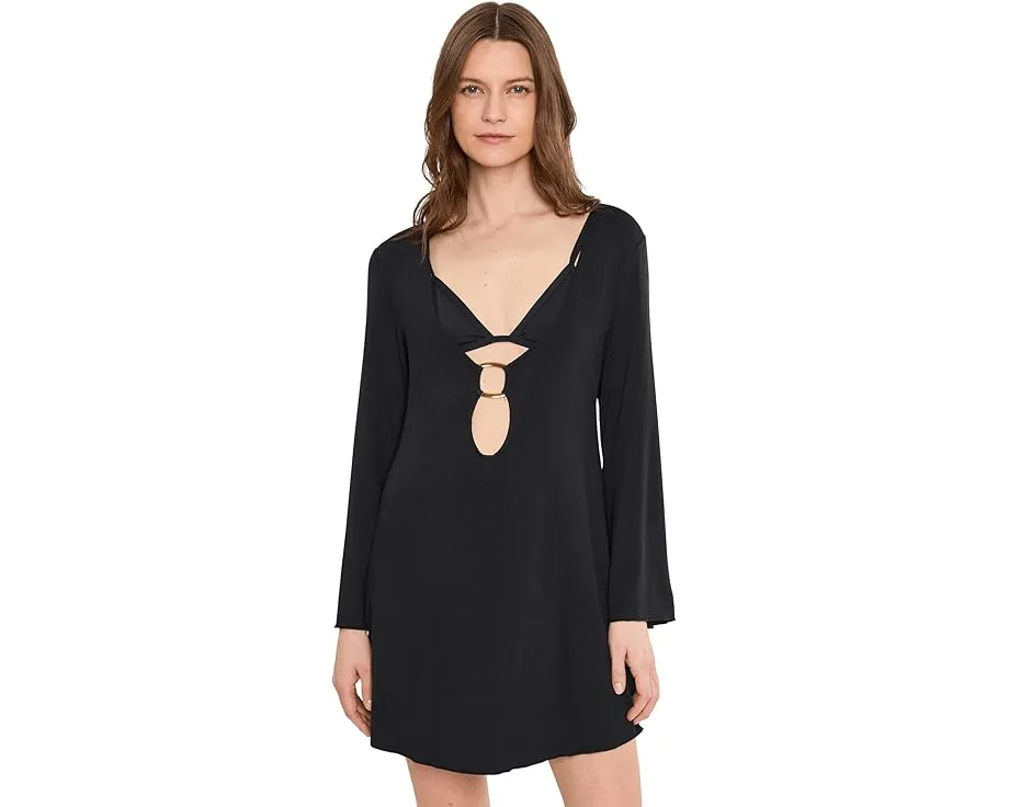 Туника BECCA Beach To Bbq с золотой пряжкой и длинными рукавами