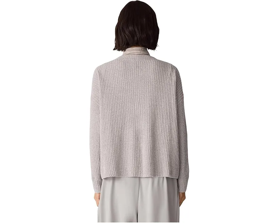 Свитер Eileen Fisher с V-образным вырезом из смесовой ткани с ворсом