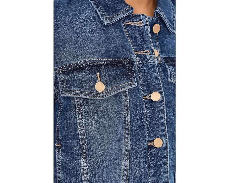 Джинсовая куртка Liverpool Los Angeles в стиле тракер с рукавом 3/4 и высокой манжетой