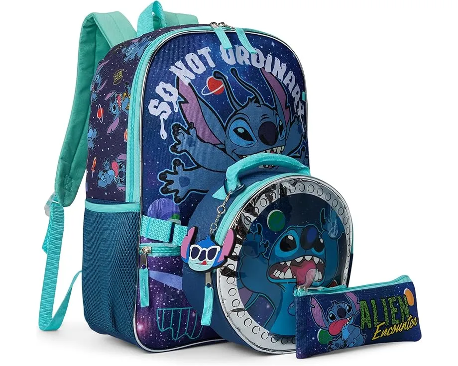 Детский рюкзак BIOWORLD Kids Lilo & Stitch 5 предметов с ланч-боксом