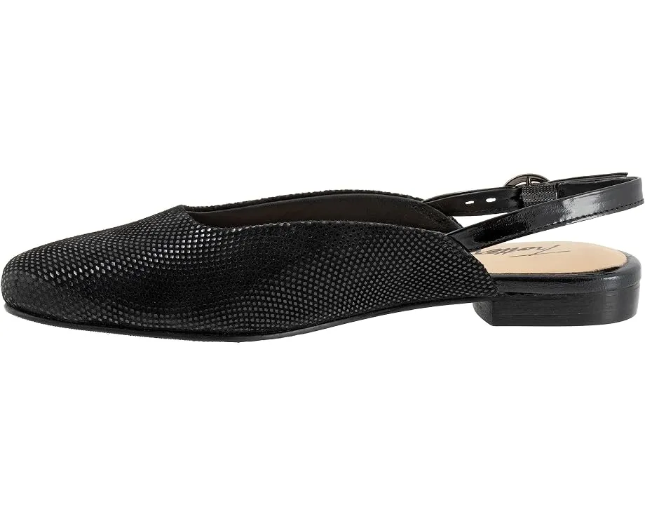 Туфли Trotters Holly с квадратным носком черные с горошком