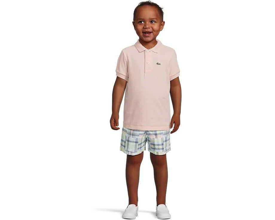 Детское поло Lacoste Kids Petit Pique из хлопкового пике с вышитым крокодилом