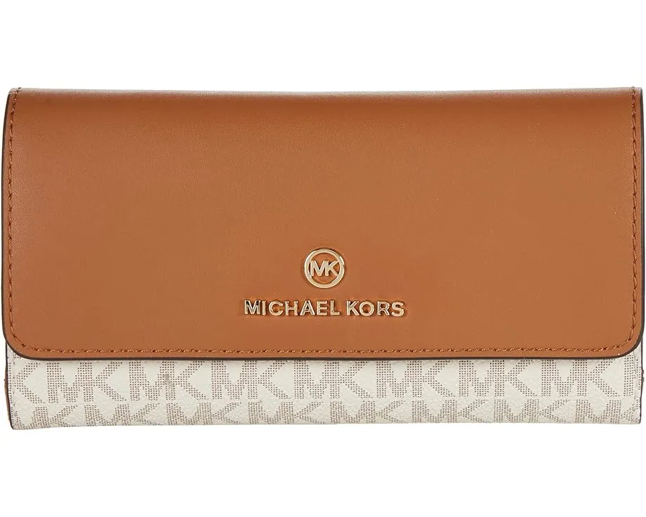 Большой тройной кошелек MICHAEL Michael Kors Jet Set Charm с внешним карманом на молнии