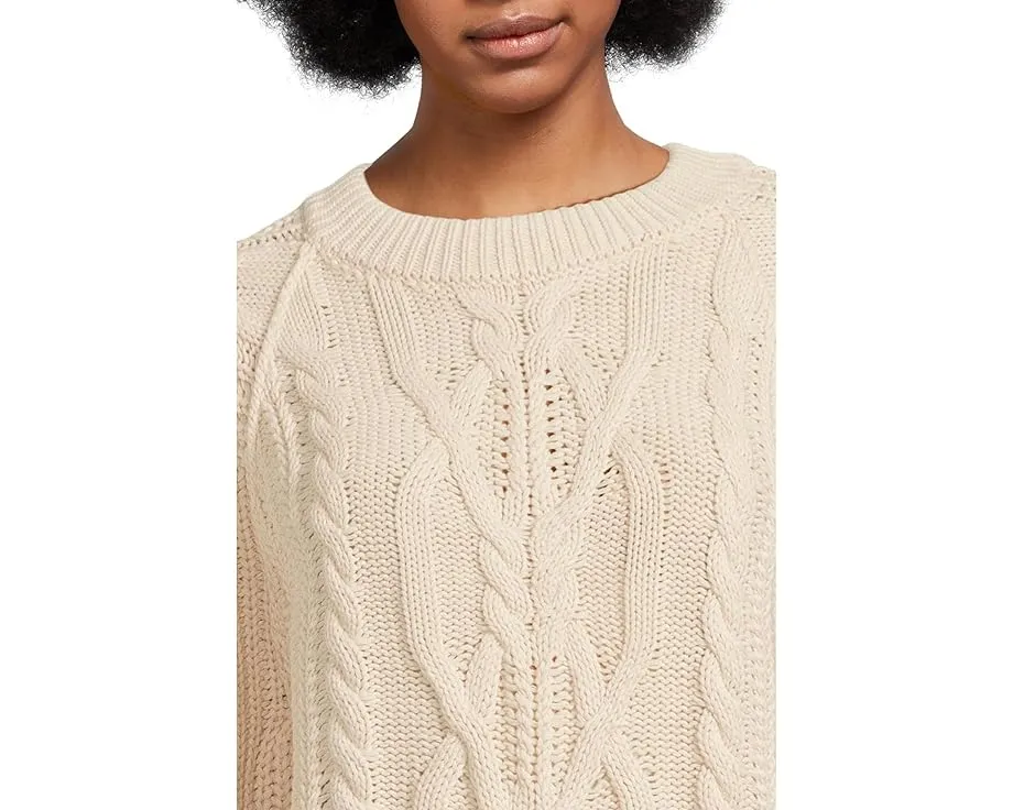 Свитер Free People Frankie Cable с рельефным узором и округлым вырезом