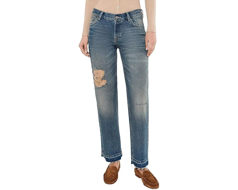 Джинсы Free People Up All Hours Slim с расклешенным низом